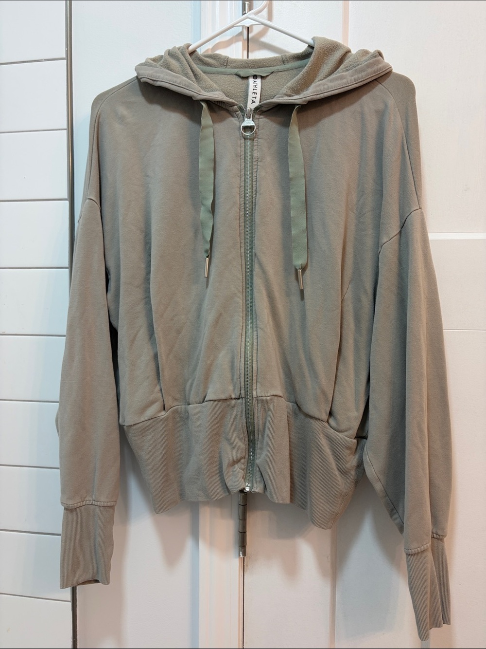 Athleta Light Olive Green Zip Hoodie - Size S